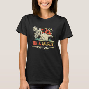Kids 6 Year Old Dinosaur Birthday 6th Rex Dino Six T-Shirt