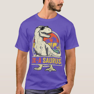 Kids 6 Year Old Dinosaur Birthday 6th T Rex Dino S T-Shirt