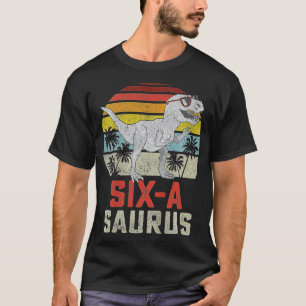 Kids 6 Year Old Dinosaur Birthday 6th T Rex Dino S T-Shirt
