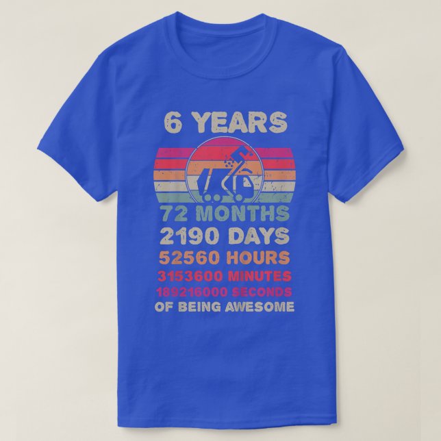 Kids 6 Year Old Garbage Truck Birthday 6th Birthda T-Shirt (Design Front)