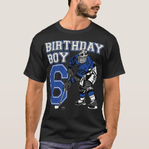 Kids 6 Year Old Ice Hockey Themed Birthday Party 6 T-Shirt
