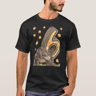 Kids 6 Year Old Komodo Dragon Reptile 6th Birthday T-Shirt
