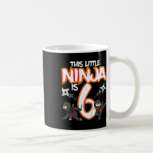 Kids 6 Year Old Ninja Birthday Party Martial Arts Coffee Mug