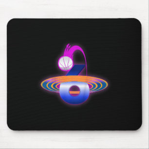 Kids 6 Year Old Space Basketball 6th Birthday Part Mouse Mat