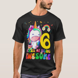 Kids 6 Years Old 6th Birthday Girl Princess Unico T-Shirt