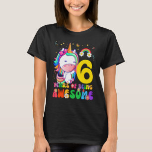 Kids 6 Years Old 6th Birthday Girl Princess Unico T-Shirt