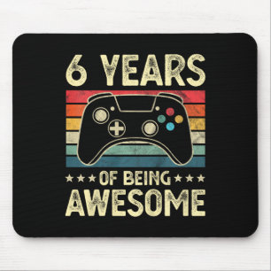Kids 6 Years Old Awesome Video Game 6th Birthday B Mouse Mat