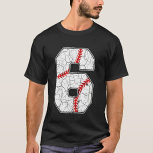 Kids 6 Years Old Baseball Players 6th Birthday B T-Shirt