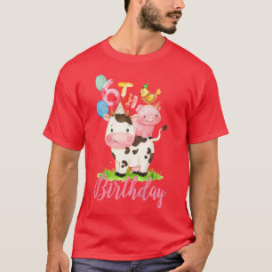 Kids 6 Years Old Girl Farm Animals Its My 6th Birt T-Shirt