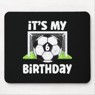 Kids 6 Years Old Soccer 6th Birthday Player Kids B Mouse Mat