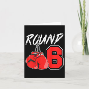 Kids 6th Birthday Boxing Boy 6 Year Old Boxer Bday Card
