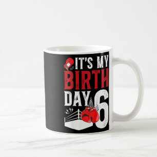 Kids 6th Birthday Boxing Boy 6 Year Old Boxer Bday Coffee Mug