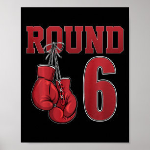 Kids 6th Birthday Boxing Boy 6 Years Old Boxer Bda Poster