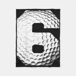 Kids 6th Birthday Boy Golf Player Golf 6 Years Old Fleece Blanket