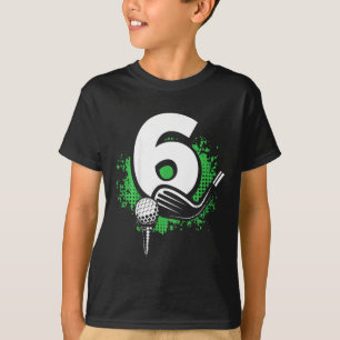 Kids 6th Birthday Boy Golf Player Golf 6 Years Old T-Shirt