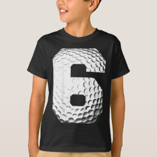Kids 6th Birthday Boy Golf Player Golf 6 Years Old T-Shirt