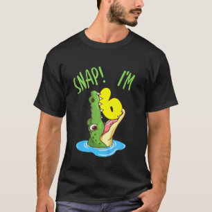 Kids 6th Birthday Crocodile Alligator 6 Years Old T-Shirt