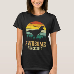 Kids 6th Birthday Dinosaur 6 Year Old Awesome Sinc T-Shirt