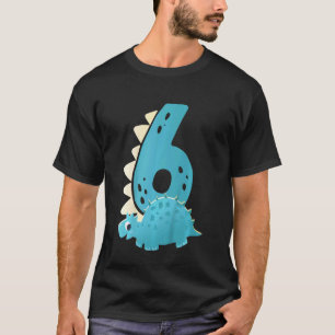 Kids 6th Birthday Dinosaur Pre Historic Theme Birt T-Shirt