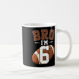 Kids 6th Birthday Football Player Bro I'm 6 Years Coffee Mug