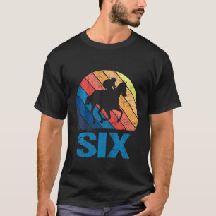 Kids 6th Birthday Horse Rider Fan 6 Years old Girl T-Shirt