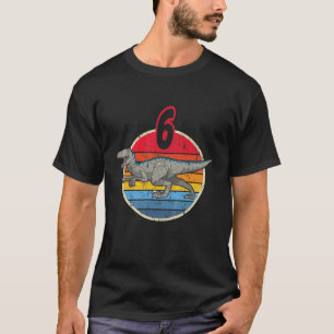 Kids 6Th Birthday I Velociraptor Mongoliensis I Fa T-Shirt