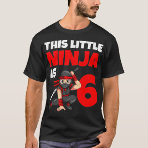 Kids 6th Birthday Ninja 6 Year Boy Kids T-Shirt