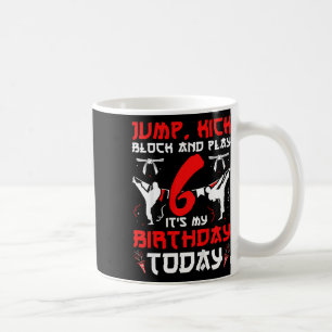 Kids 6th Birthday Party Karate 6 Year Old Karate B Coffee Mug