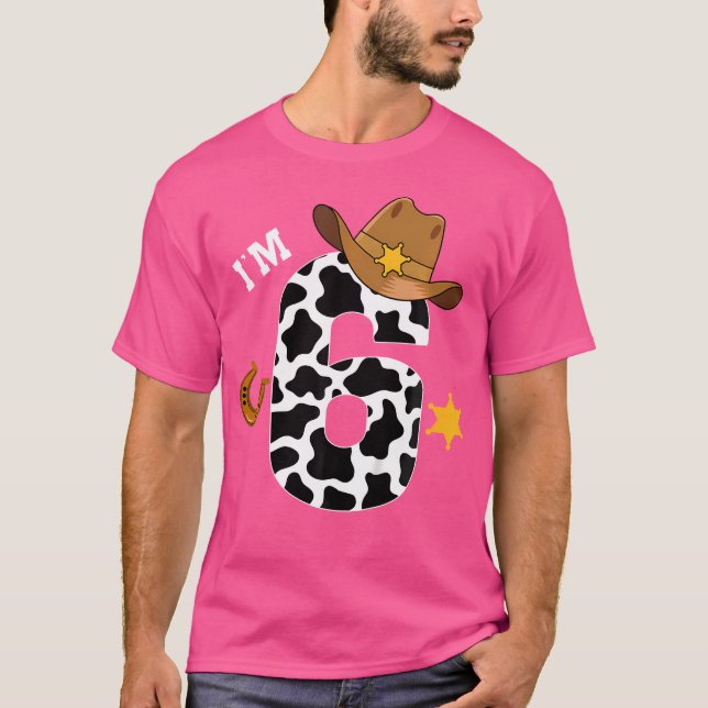Kids 6Th Birthday Shirt Boy 6 Year Old Rodeo Weste (Front)