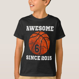 Kids 6th Birthday Sketll Lover Gift 6 Years Old Vi T-Shirt