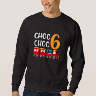 Kids 6th Birthday Toddler 6 Year Old Boy Train Wag Sweatshirt