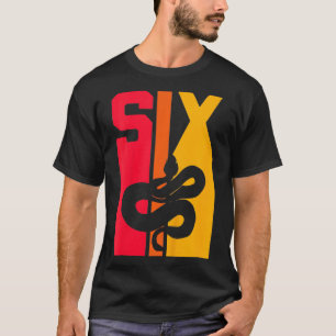 Kids 6th Birthday Vintage Snake Lover Pet Reptile T-Shirt