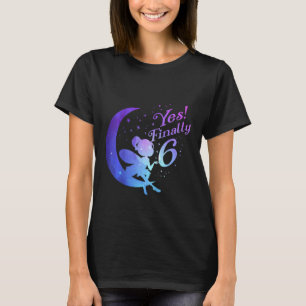 Kids 6th Sixth Birthday Party Fairy Tale Princess T-Shirt