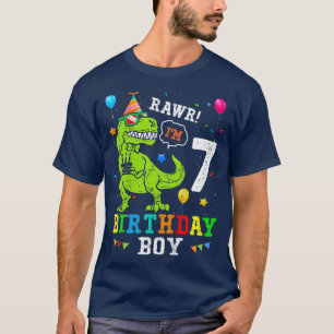 Kids 7 Year Old 7th Birthday Boy T Re Dinosaur To T-Shirt