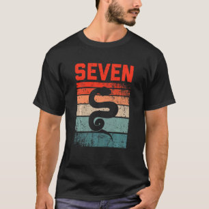 Kids 7 Year Old 7th Birthday Snake Reptile Boys Gi T-Shirt