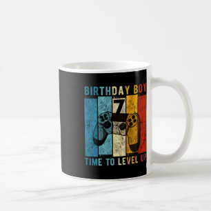 Kids 7 Year Old Birthday Boy 7 Time To Level Up 7t Coffee Mug
