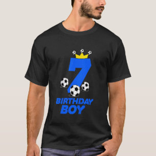 Kids 7 Year Old Birthday Soccer 7th Bday Sport Pl T-Shirt
