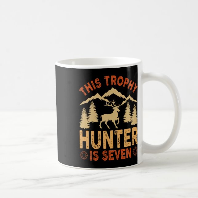 Kids 7 Year Old Hunting Birthday Party Duck Deer H Coffee Mug (Right)