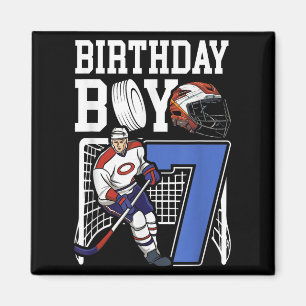 Kids 7 Year Old Ice Hockey Themed Birthday Party 7 Magnet