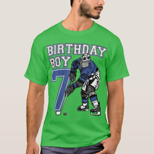 Kids 7 Year Old Ice Hockey Themed Birthday Party 7 T-Shirt