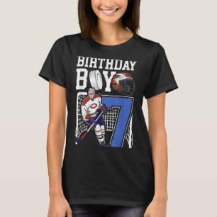Kids 7 Year Old Ice Hockey Themed Birthday Party 7 T-Shirt