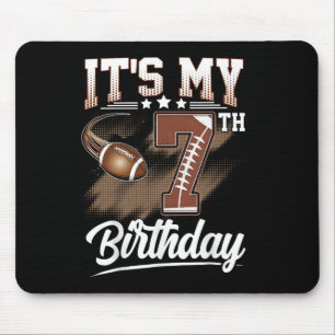 Kids 7 Year Old It's My 7th Birthday Football Them Mouse Mat
