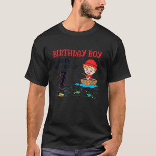 Kids 7 Year Old Little Fisherboy Fishing Children T-Shirt
