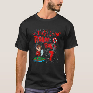 Kids 7 Year Old Little Fisherboy Fishing Children T-Shirt
