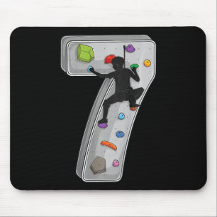 Kids 7 Year Old Rock Climbing 7th Birthday Adventu Mouse Mat