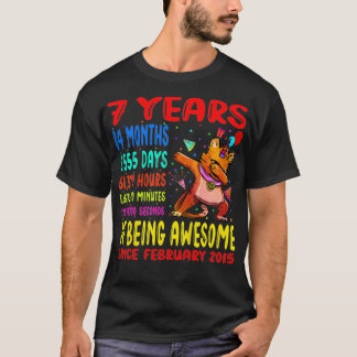 Kids 7 Years Of Being Awesome 7th Birthday Kids T-Shirt