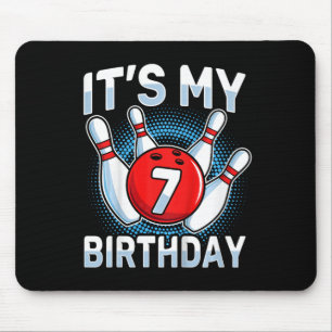 Kids 7 Years Old Bowling 7th Birthday Party Boys G Mouse Mat