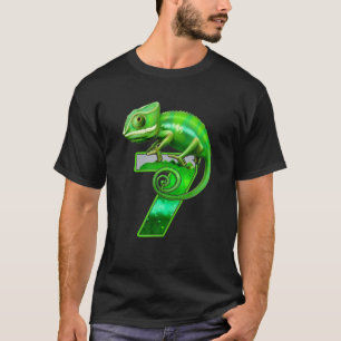 Kids 7 Years Old Lizard 7Th Birthday Party Chamele T-Shirt
