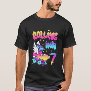 Kids 7 Years Roller Skates Children Girls Number 7 T-Shirt