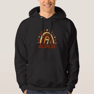 Kids 7th Birthday 7 Years Old Birthday Rainbow Fam Hoodie